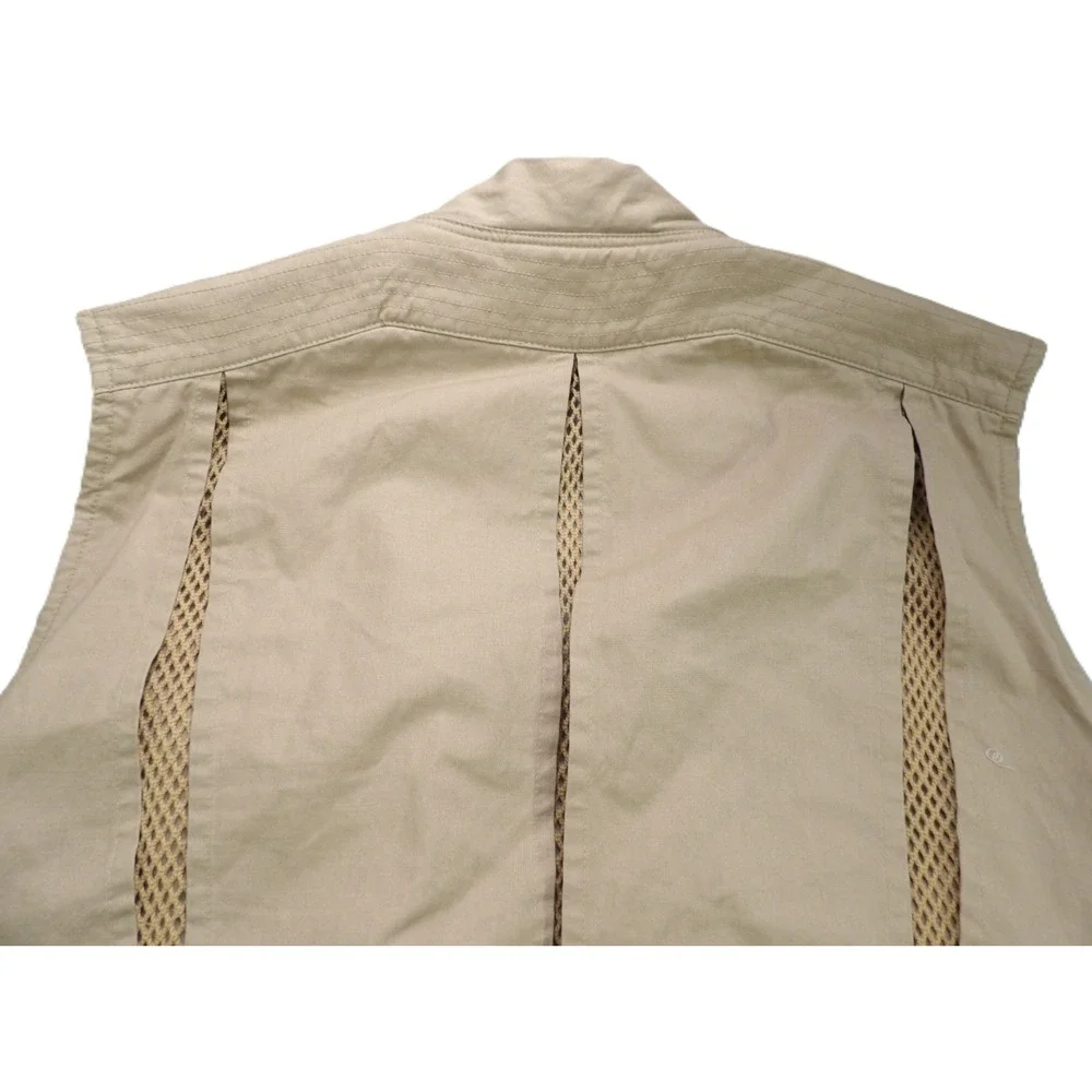 VTG Banana Republic Safari Travel Photojournalist Utility Vest Cotton Medium 90s